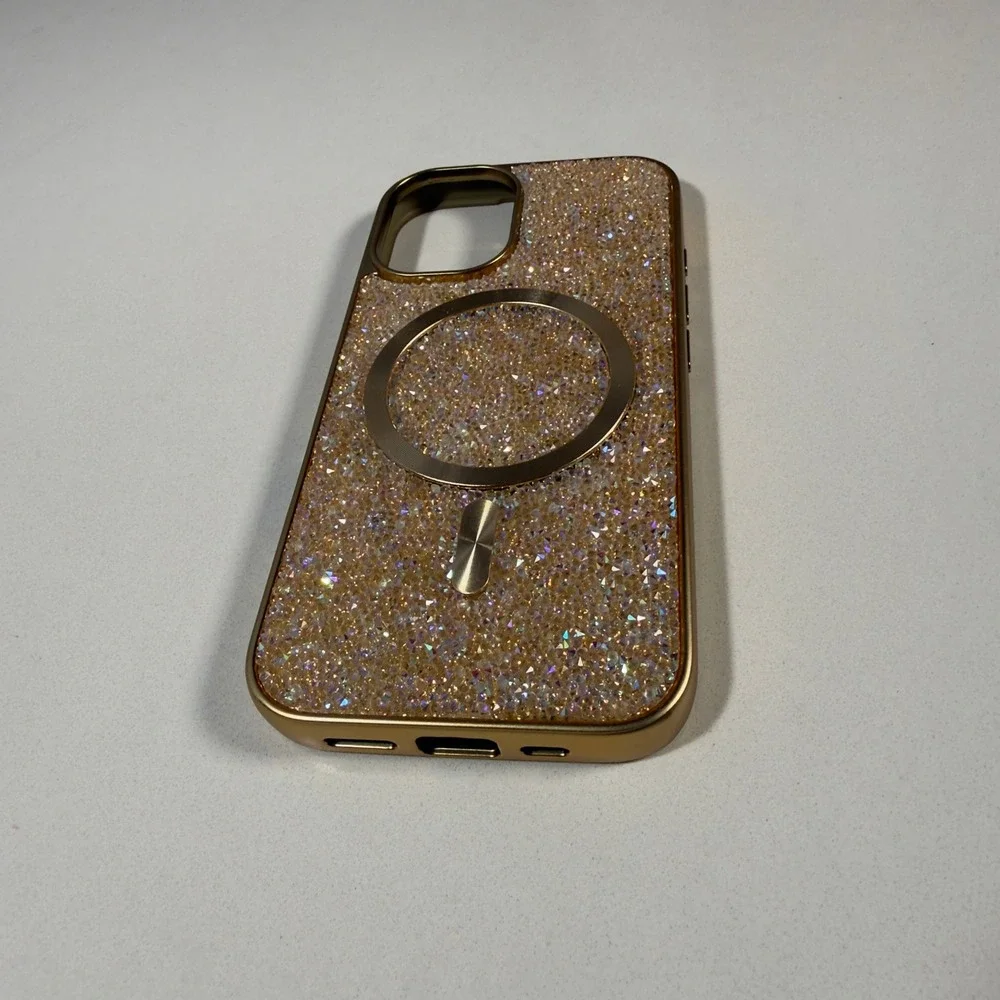 MVMT Magnetic Quartzo Phone Case iPhone 16 Gold New Crystal MagSafe Protective